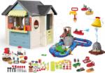 Smoby Set căsuță cu restaurant de grădină și pistă de apă Chef House DeLuxe Smoby extensibilă cu alimente și joc de apă Cârtiță (SM810407-2) Casuta pentru copii