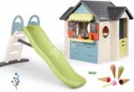 Smoby Set căsuță cu restaurant cu magazin și îngheșată Chef House DeLuxe Smoby extensibilă și tobogan Funny 200 cm (SM810407-7) Casuta pentru copii