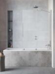 Radaway Furo Brushed Nickel PND II szálcsiszolt króm kádparaván 180B (10109938-91-01L+10112894-01-01)