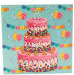 Craft Buddy Crystal Art Gyémántszemes emléklap - Torta 18x18cm