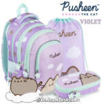 PUSHEEN Cat iskolatáska, hátizsák SZETT - Violet (5903235682681SZ)