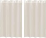 vidaXL 2 db krémszínű fátyolfüggönyök rojtokkal 140x175 cm 4102072 (4102072)