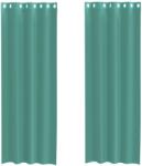 vidaXL 2 db türkizkékkel voile fátyolfüggönyök rojtokkal 4102147 (4102147)