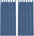 vidaXL 2 db királykék voile függönyök rúd zsebekkel 0.25 kg 4102214 (4102214)