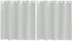 vidaXL 2 db világosszürke fátyolfüggönyök rojtokkal 140x140 cm 4102107 (4102107)