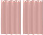 vidaXL 2 db rózsaszín fátyolfüggönyök rojtokkal 140x175 cm 4102096 (4102096)
