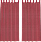 vidaXL 2 db borvörös voile függönyök rúd zsebekkel 0.25 kg 4102249 4102249 (4102249)