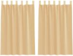 vidaXL 2 db homokszínű voile függönyök rúd zsebekkel 0.25 kg 4102217 4102217 (4102217)