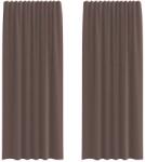vidaXL 2 db barna fátyolfüggönyök fülecske tetejével 140x260 cm 0.25 kg 4102263 4102263 (4102263)