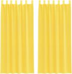 vidaXL 2 db sárga voile függönyök rúd zsebekkel 0.25 kg 4102229 (4102229)