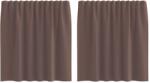 vidaXL 2 db barna fátyolfüggönyök fülecske tetejével 140x260 cm 0.25 kg 4102261 4102261 (4102261)