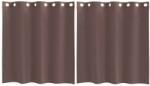 vidaXL 2 db barna fátyolfüggönyök rojtokkal 140x140 cm 0.26 kg 4102065 (4102065)