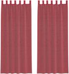 vidaXL 2 db borvörös voile függönyök rúd zsebekkel 0.25 kg 4102250 4102250 (4102250)