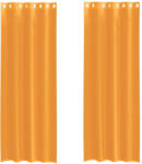 vidaXL 2 db narancssárga fátyolfüggönyök rojtokkal 140x260 cm 4102093 (4102093)