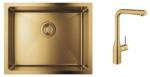 GROHE Készlet acél mosogató Grohe K700 31574GN1, konyhai csaptelep Grohe Essence 30270GN0
