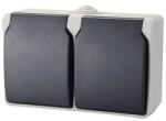 Aquastop AQUATOP 9872H falon kívüli dugalj, 2 db aljzat, 16 A, IP54, szürke