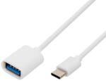 Somogyi Elektronic USBC OTG kábel, USB-C dugó, USB-A aljzat, kétirányú, 16cm, 2, 1A, 480 Mbps