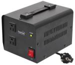 Somogyi Elektronic VTF1000VA feszültségátalakító, max. 1000VA, 230V/110V transzformátor, dupla 110V kimeneti aljzat két készülékhez, hordozható