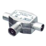 Somogyi Elektronic FS 27X koax elosztó, 1 aljzat - 2 dugó, fém
