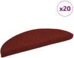 vidaXL 20 db piros öntapadó lépcsőszőnyeg 56 x 17 x 3 cm (3365671)
