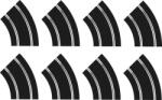 Scalextric C8196 - R2 Curve *8 Track Extension Pack (28-C8196)