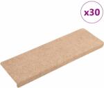 vidaXL 30 db krém öntapadó lépcsőszőnyeg 65x21x4 cm (3365691)