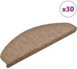 vidaXL 30 db krém öntapadó lépcsőszőnyeg 65x21x4 cm (3365664)