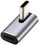  Adapter Tech-Protect Ultraboost Aa03 - Type-C / Type-C (USB-C) porttal, 90°-ban elfordított, szürke