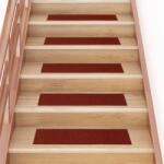 vidaXL 15 db piros négyszögletes öntapadó lépcsőszőnyeg 76 x 20 cm (326928)