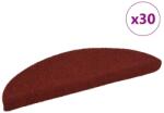 vidaXL 30 db piros öntapadó lépcsőszőnyeg 56 x 17 x 3 cm (3365683)