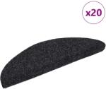 vidaXL 20 db fekete öntapadó lépcsőszőnyeg 56 x 17 x 3 cm (3365669)