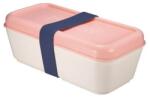 MILAN négyszögletű uzsonnásdoboz gumipánttal - BPA mentes - rózsaszín (MIL000332-085110P)
