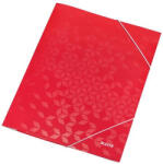 Leitz Gumis mappa, 15 mm, karton, A4, LEITZ "Wow", piros (E39820026) - bestoffice