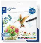 STAEDTLER Tűfilc készlet, 0, 3 mm, STAEDTLER "triplus® fineliner 334", 40 különböző szín (334 C40-C) - bestoffice