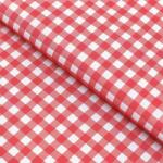 Goldea teflon szövet terítőknek - piros kockás 160 cm