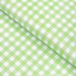 Goldea teflon szövet terítőknek - zöld kockás 160 cm