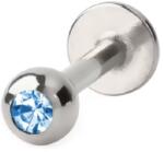  Labret Ezüst színű, Kék kővel 8