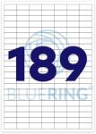 Bluering Etikett címke, 25, 4x10mm, 100 lap, 189 címke/lap (ET2510)