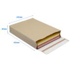 e-Green Csomagküldő webshop tasak 350x450x80mm, erős kraft papírból 200 db/doboz, E-green barna (42517) - irodasziget