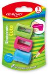 Keyroad Hegyező 1 lyukú 3 db/bliszter Keyroad Cute vegyes színek (38378) - irodasziget