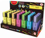 Keyroad Szövegkiemelő vágott hegyű, lapos test, 28 db/display, Keyroad Fluo neon színek (54306) - irodasziget