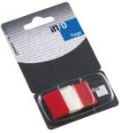 Info Notes Jelölőcímke 25x43mm, 50lap, műanyag, Info Notes Info Flags transzparens piros (23119) - irodasziget
