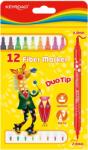 Keyroad Rostirón, filctoll készlet 2 mm/4 mm kétvégű 12 db/bliszter Keyroad Duo Tip vegyes színek (38484) - irodasziget