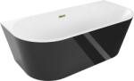 Mexen Oval 170x80 cm negru/alb/auriu (52671708075-50)