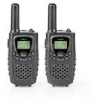 Nedis Walkie-Talkie készlet, 2 kézibeszélő 8 km-ig Frekvencia csat: 8 PTT / VOX akár 2, 5 óra Fejhallgató kimenet (fekete) (WLTK0800BK) (WLTK0800BK)