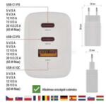 EMOS GaN PD 65 W max. univerzális USB töltő (EMOS_V05G65) (EMOS_V05G65)