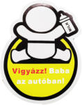 AUTOLIFE Vigyázz! Baba az autóban! Mágneses (matrica2) - olaj