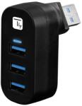 TECHLY IUSB3-HUB3-ROTB interface hub USB 3.2 Gen 1 (3.1 Gen 1) Type-A 5000 Mbit/s Black - kontaktor