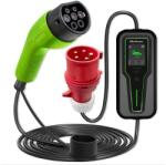 Qoltec Mobile charger for electric cars EV with 2-in-1 adjustment Type 2 7kW CEE 32A/5 PIN 230V LCD Portable Wallbox 5m (52466)