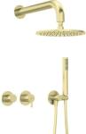 Deante Concealed shower set with overhead shower - with horizontal mixer (NQS_R0YK)